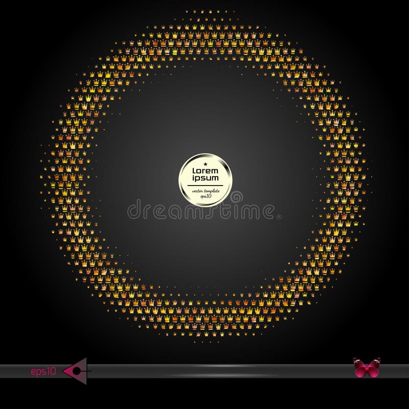 Vector rond kader Abstracte het patroonachtergrond van het halftint grafische element stock illustratie