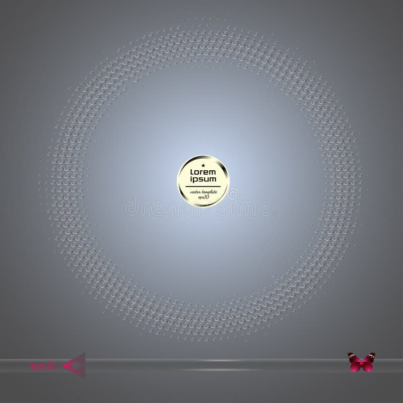 Vector rond kader Abstracte het patroonachtergrond van het halftint grafische element stock illustratie