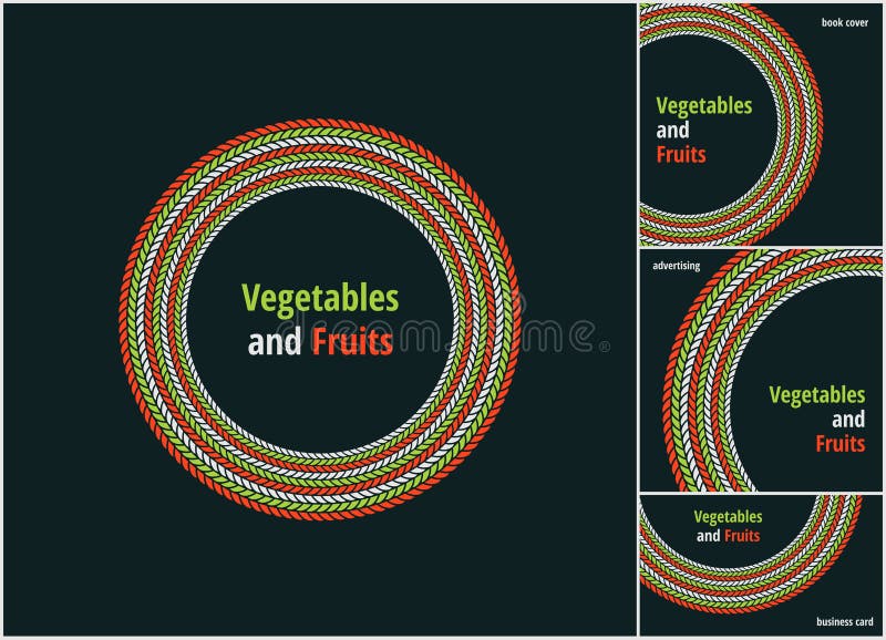 Vector ronde eco, bio groen en rood embleem of teken Veganist, vegetarisch, gezond voedselkenteken, markering, restaurants royalty-vrije illustratie Vector ronde eco, bio groen en rood embleem of teken Veganist, vegetarisch, gezond voedselkenteken, markering, restaurants royalty-vrije illustratie