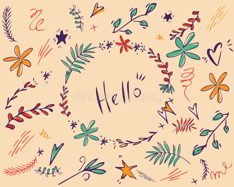 Vector Round Frame. Floral Wreath.Decorative Elements for Design