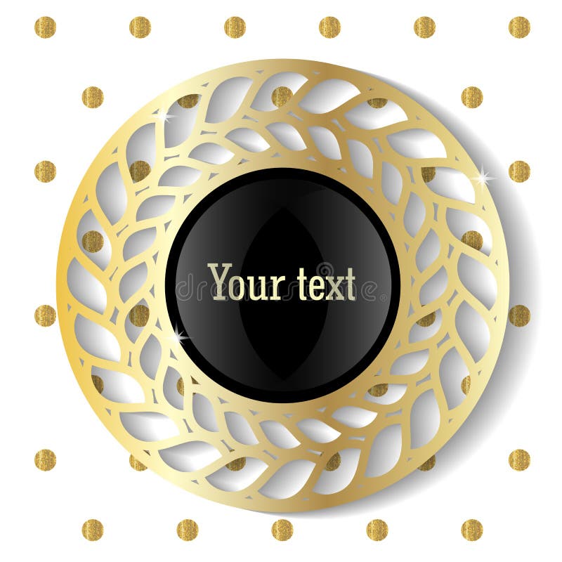 Vector Round Frame with an Ornament Stock Illustration Illustration