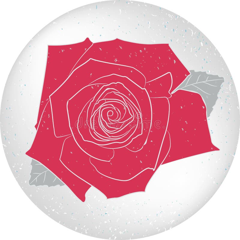 Vector round rose card