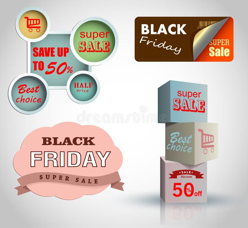 Vector sale labels