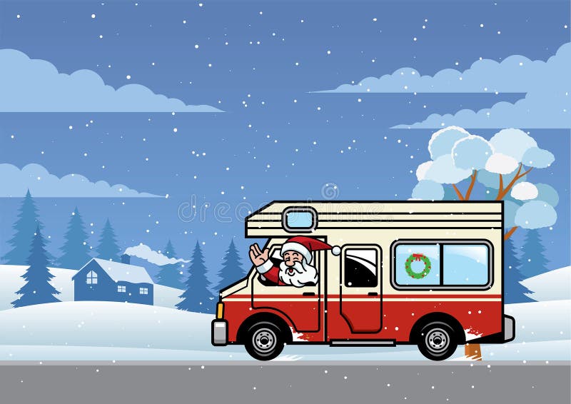 winter driving clipart