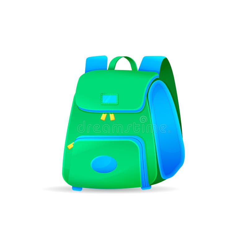Vector School Bag Isolated on White Background Stock Vector ...
