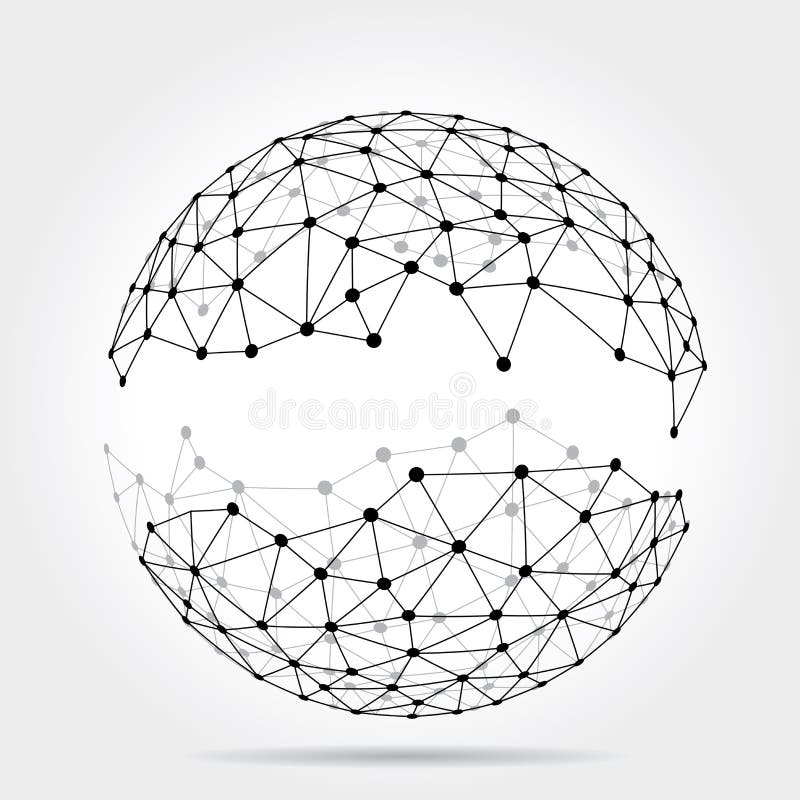Wire ball damage royalty free illustration