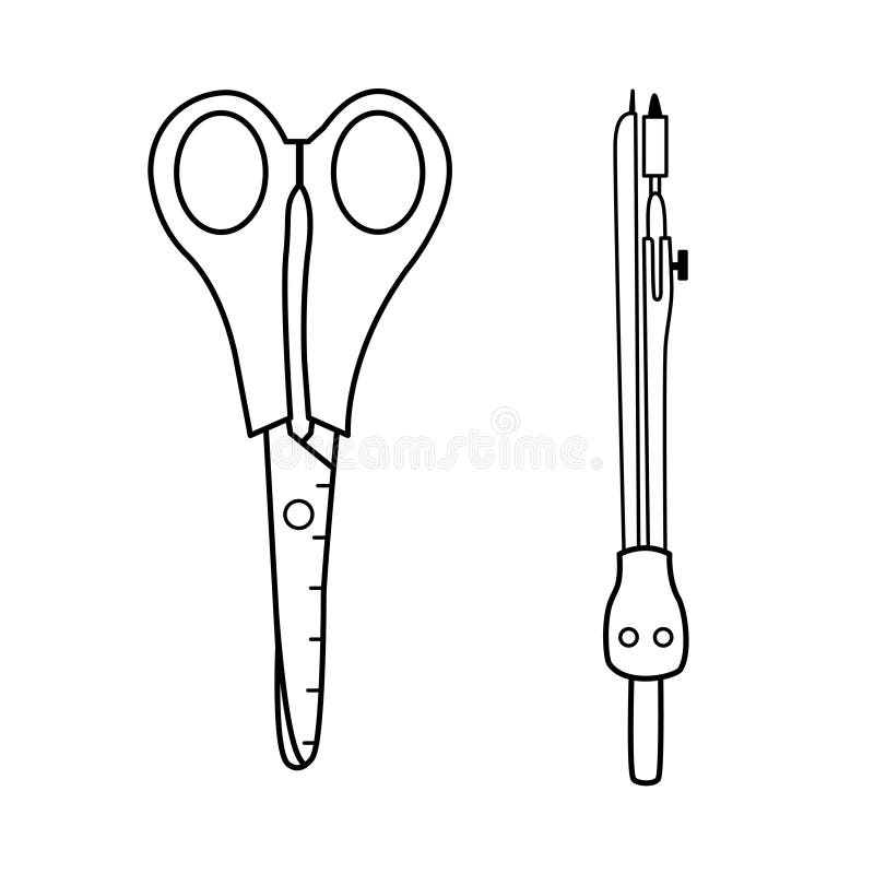 Scissors cut school supply icon Royalty Free Vector Image