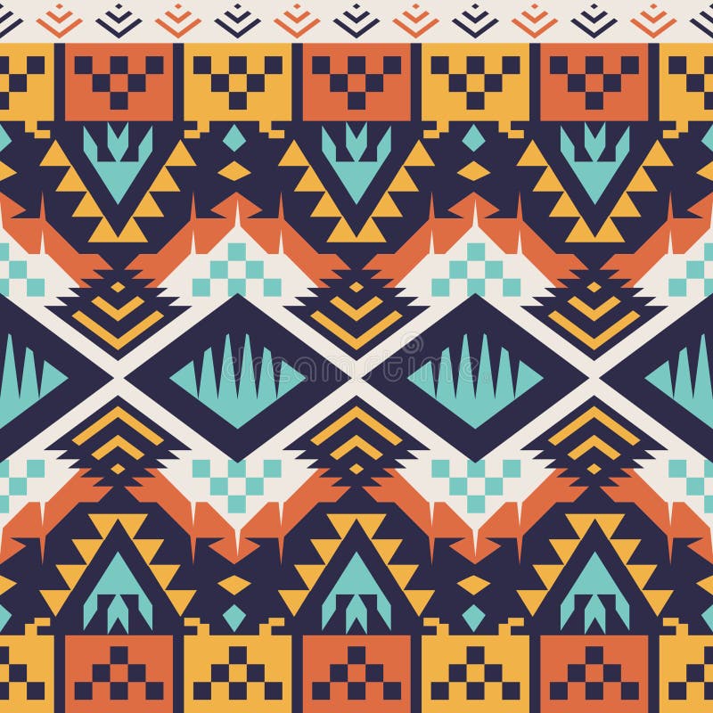 Vector Seamless Aztec Pattern for Textile Design. Tribal Style Stock ...