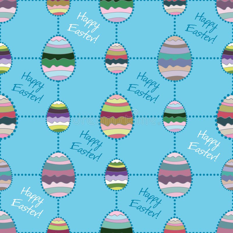 Vector seamless background with Easter eggs.