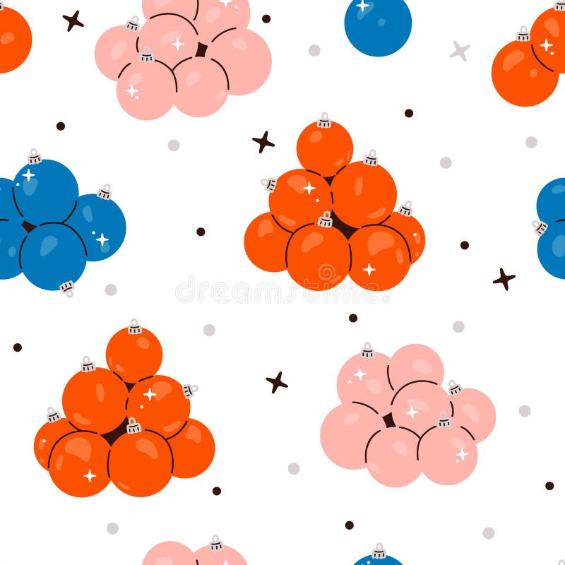 Background pattern with Christmas balls royalty free illustration