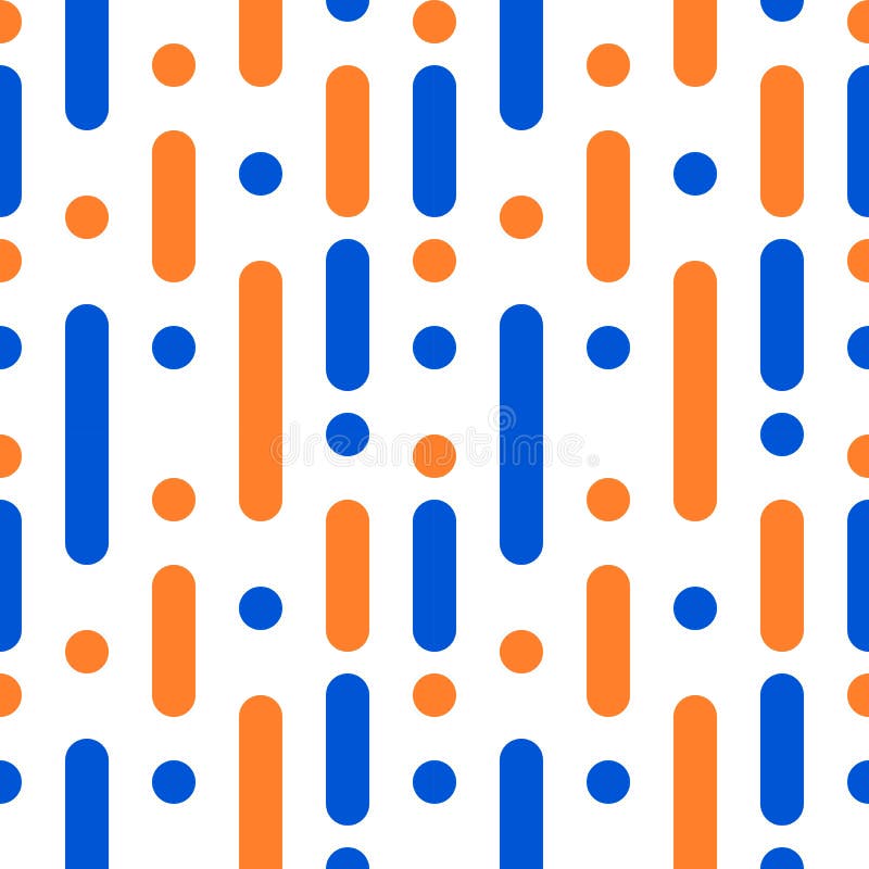 Vector Seamless Background Stripe and Circle Style Blue and Orange ...
