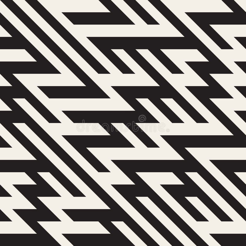 Vector Seamless Black and White Diagonal Lines Pattern Stock Vector ...
