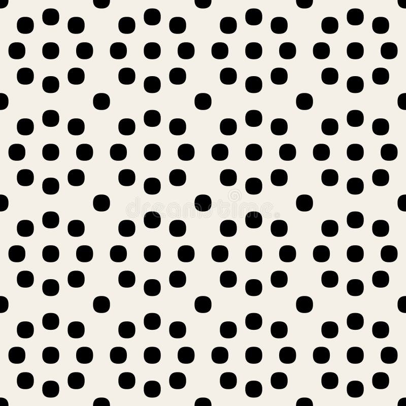 Vector Seamless Black and White Geometric Rounded Circles Retro Polka Dots Pattern royalty free illustration Vector Seamless Black and White Geometric Rounded Circles Retro Polka Dots Pattern royalty free illustration