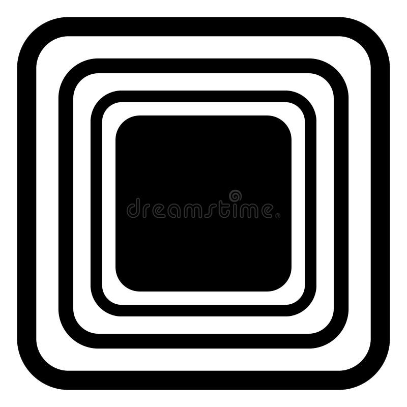 Vector seamless blue rounded rectangle pattern. endless texture black and white. abstract geometric ornament background. vector illustration