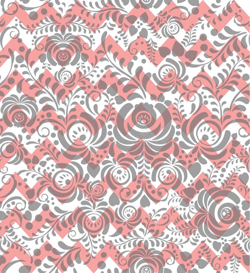 Vector Seamless chevron floral Background royalty free illustration Vector Seamless chevron floral Background royalty free illustration