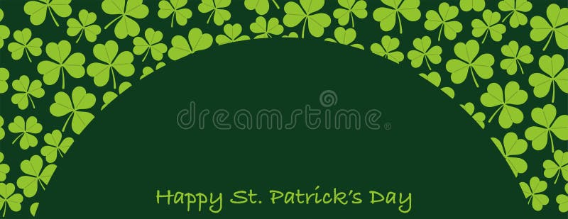 Vector Seamless Clover Background Illustration For St. Patrick’s Day. stock illustration