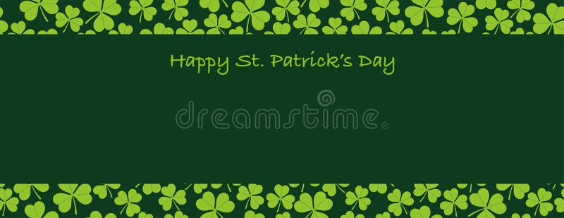 Vector Seamless Clover Background Illustration For St. Patrick’s Day. vector illustration