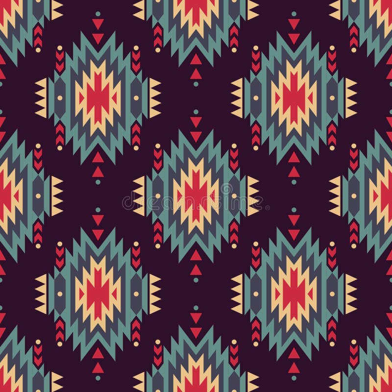 Vector Colorful Seamless Decorative Ethnic Pattern Stock Vector ...