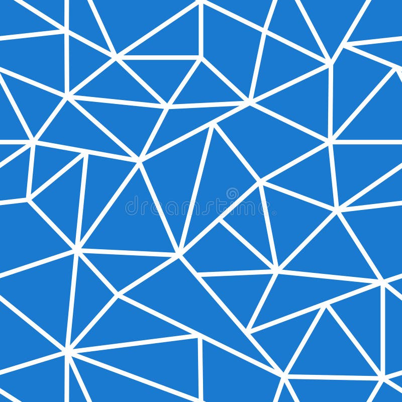 Vector seamless geometric pattern - creative triangle texture. Blue abstract polygon background.