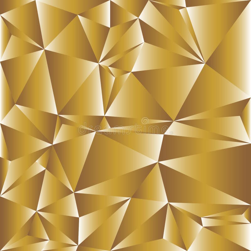 Vector of Seamless Geometric White and Gold Background Stock