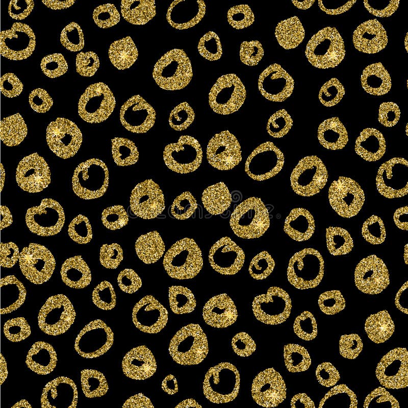 Vector seamless gold circle pattern. Hand-drawn design for invitations, wrapping paper, textile stock illustration Vector seamless gold circle pattern. Hand-drawn design for invitations, wrapping paper, textile stock illustration