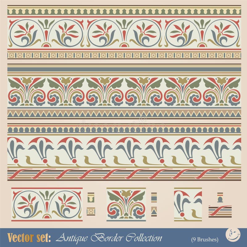 Vector seamless pattern in antique style