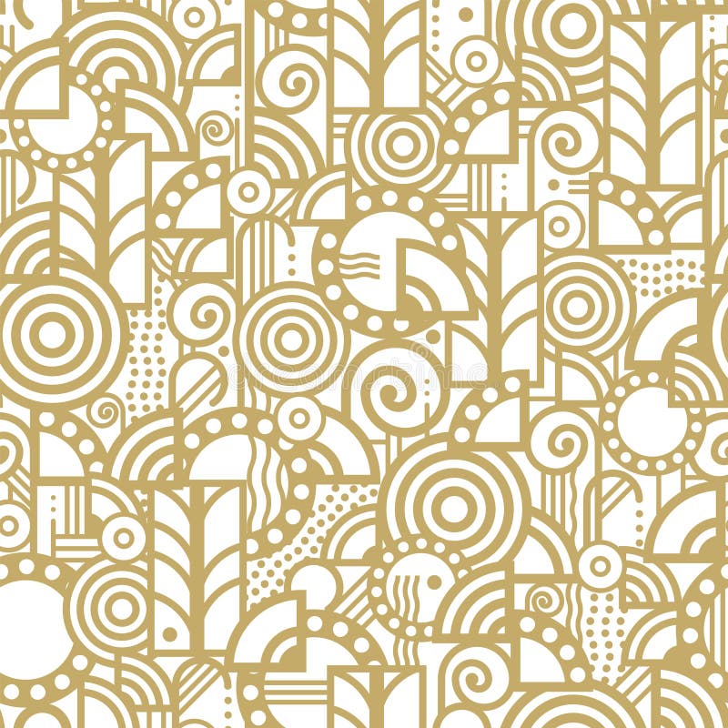 Vector seamless pattern in an art deco style royalty free illustration