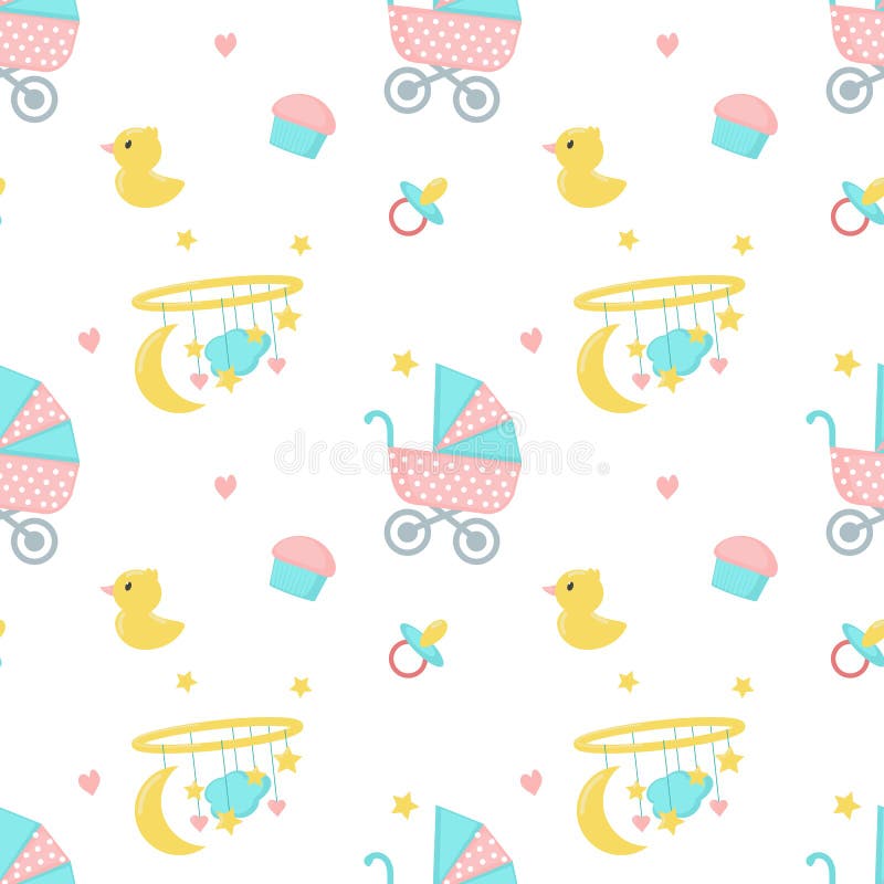 Baby Buggy Baby Shower Wrapping Paper