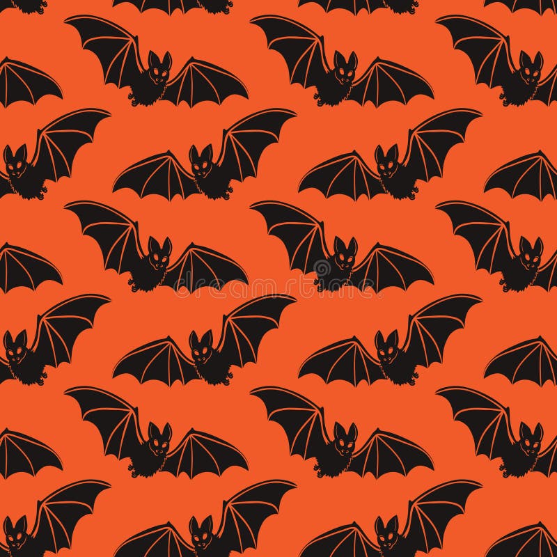 Orange Halloween stripes coordinate for Halloween bats boho black-brown bats Seamless Repeat Pattern Boho Neutral for Commercial Use