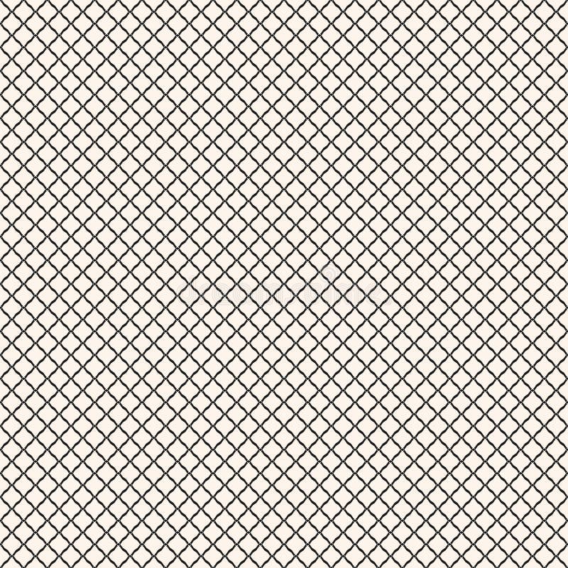 Vector Seamless Pattern, Black and White Geometric Texture of Mesh, Net,  Grid Stock Vector - Illustration of grid, monochrome: 146014101