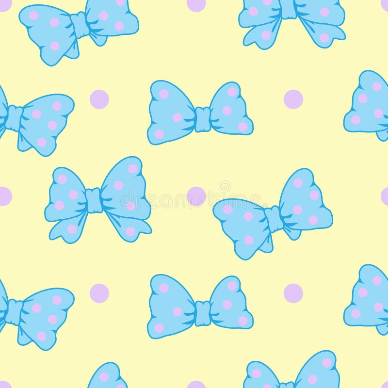 Vector seamless pattern with cute bows