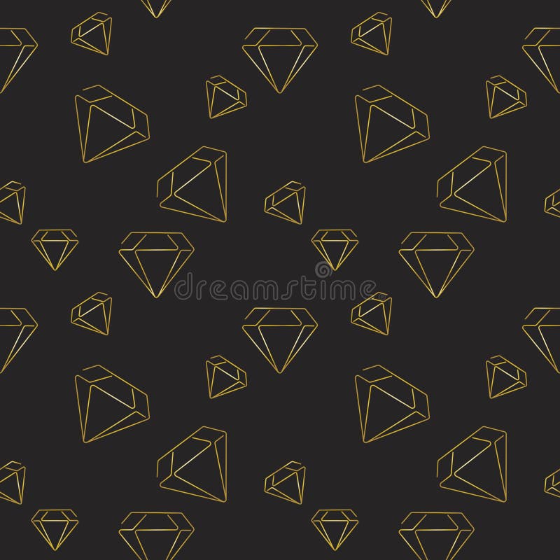Vector seamless pattern with diamonds. Hand drawn background. Can be used for Wallpaper, pattern fills,web page background royalty free illustration