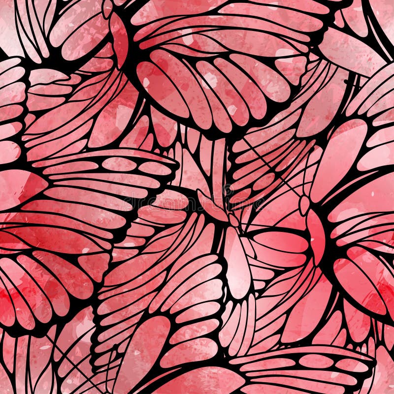 Vector Seamless Pattern of Flying Butterflies Stock Vector Illustration of creative, nautical