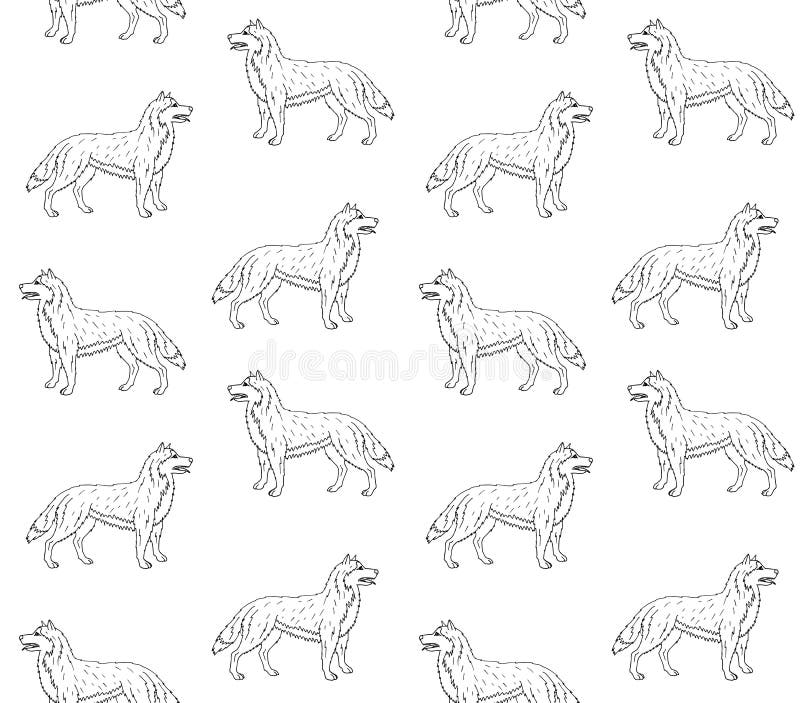 Sketch of Husky Dog. stock vector. Illustration of realistic - 73540541