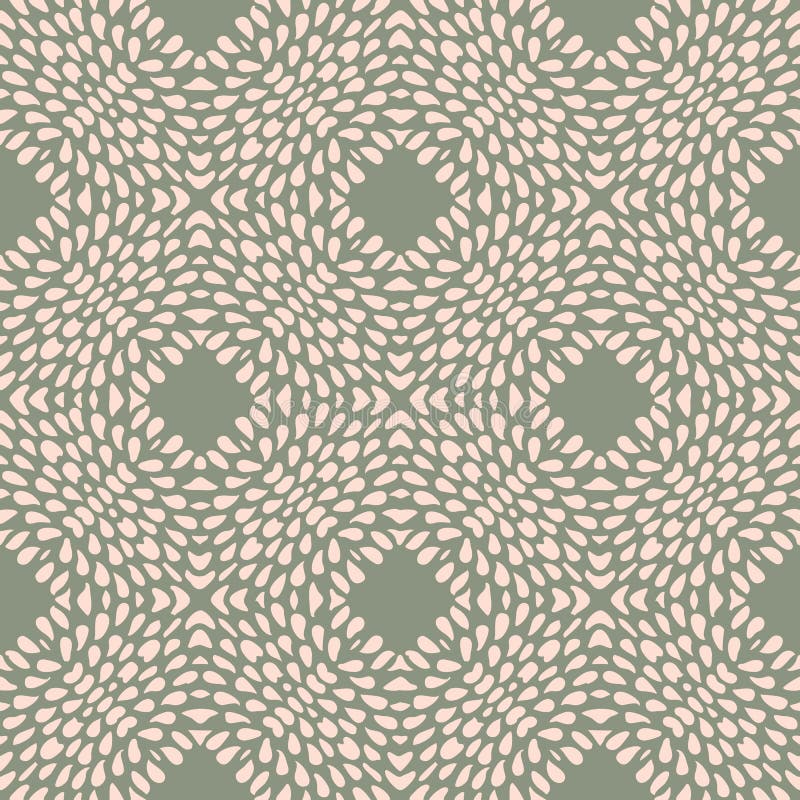 Vector seamless pattern with irregular dots texture in geometric layout. Ethnic pink and olive green doodle texture royalty free illustration Vector seamless pattern with irregular dots texture in geometric layout. Ethnic pink and olive green doodle texture royalty free illustration