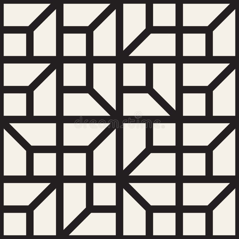 Vector seamless pattern. Mesh repeating texture. Linear grid with chaotic shapes. Stylish geometric lattice design vector illustration