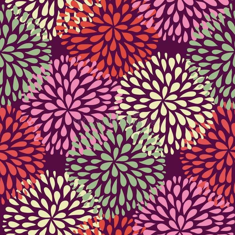 Vector seamless pattern. Modern floral texture. stock illustration