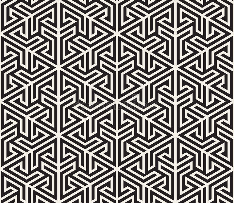 Vector seamless pattern. Modern stylish abstract texture. Repeating geometric tiling from striped elements vector illustration