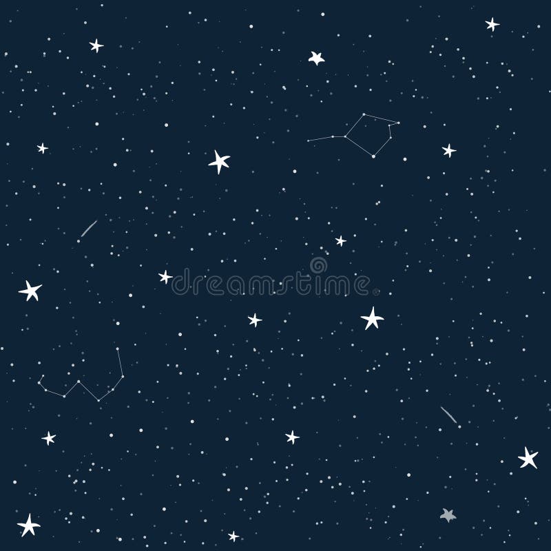 Cartoon Sky with Stars. Seamless Vector Pattern. Child Wallpaper. Stock  Vector - Illustration of astronomy, pattern: 153803205