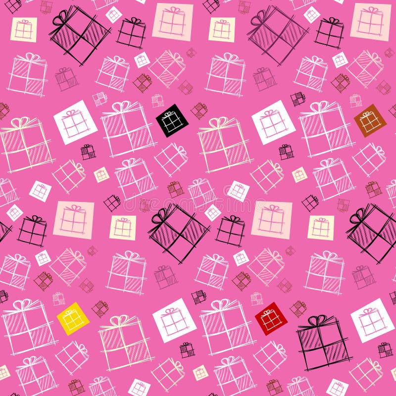 Vector Seamless Pattern Paper Present Boxes Stock Vector vector-seamless-pattern-paper-present-boxes-stock-vector