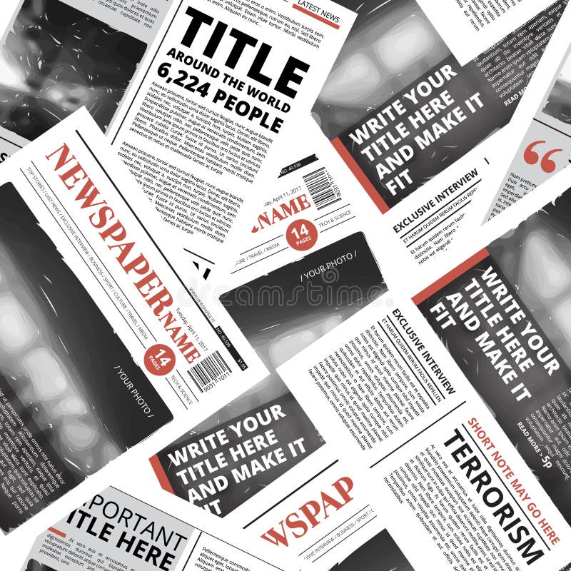 Dot Print Newspaper Style Artwork by Aqua Blue and White Spots on White