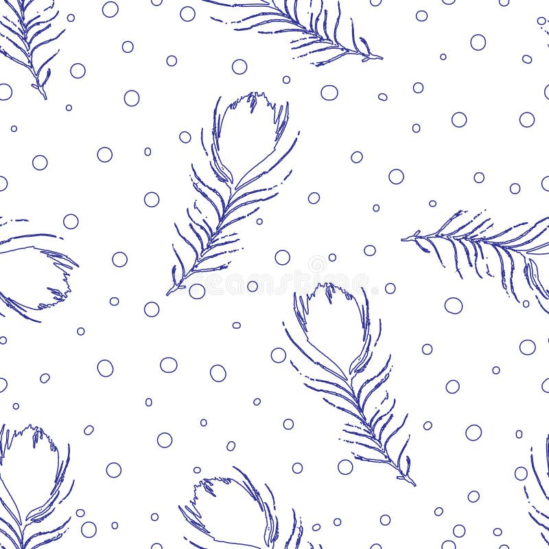 Vector Seamless Pattern. Vintage White Background. Stock Vector
