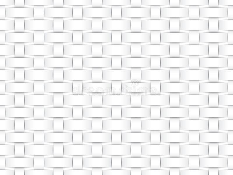 Vector Seamless Pattern of White Matting Paper Strips. Stock Vector