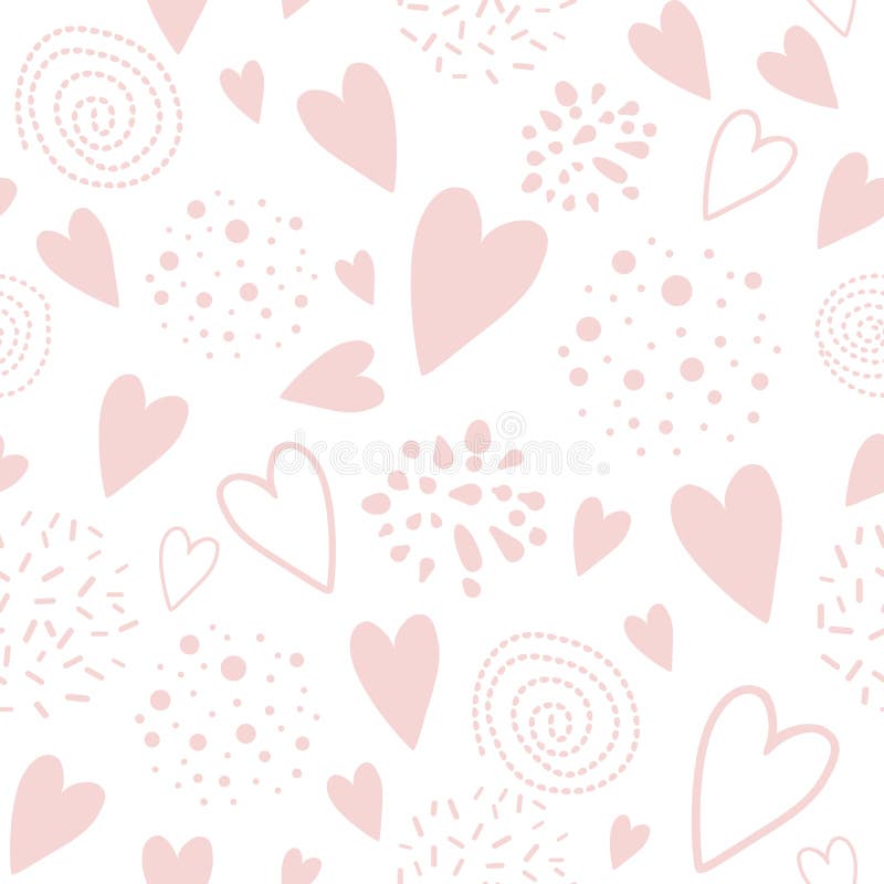 Download Pink Heart Seamless Pink Pattern Heart Ornament Decorated Black Polka Dot Ornament Love Background Valentines Day Print Stock Illustration Illustration Of Design Drawn 159539940