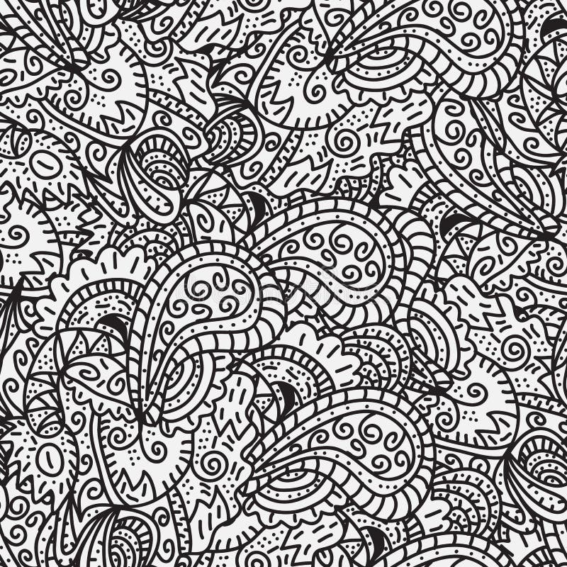 Funny Monsters Seamless Pattern for Coloring Book Stock Vector ...