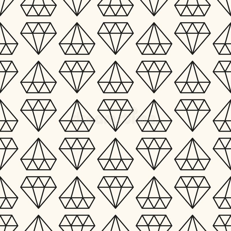 Download Vector Seamless Retro Pattern, With Diamonds. Stock Vector ...