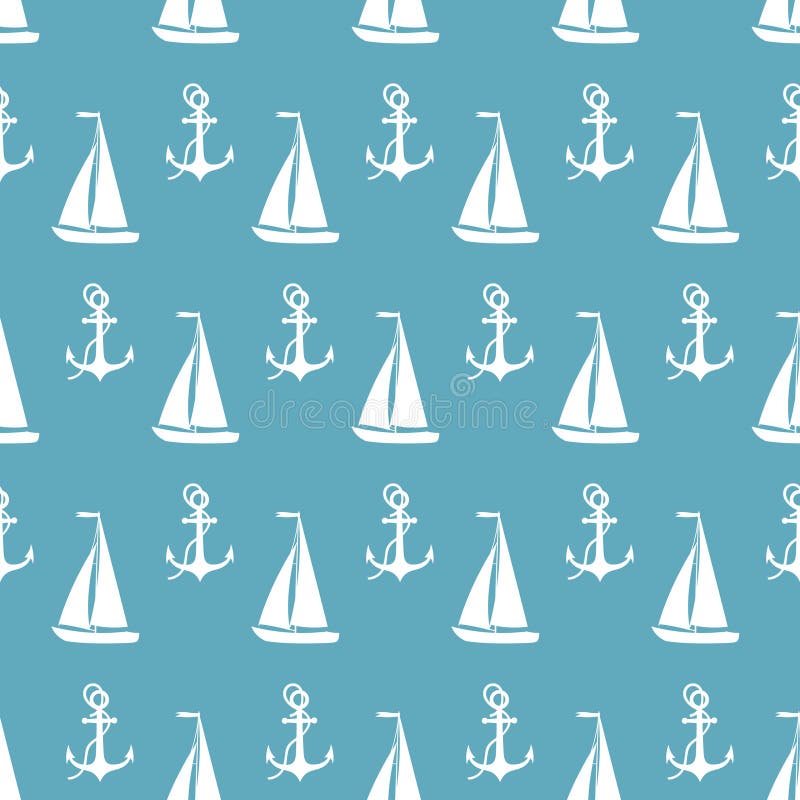vector seamless sea pattern with ship royalty free illustration vector seamless sea pattern with ship royalty free illustration