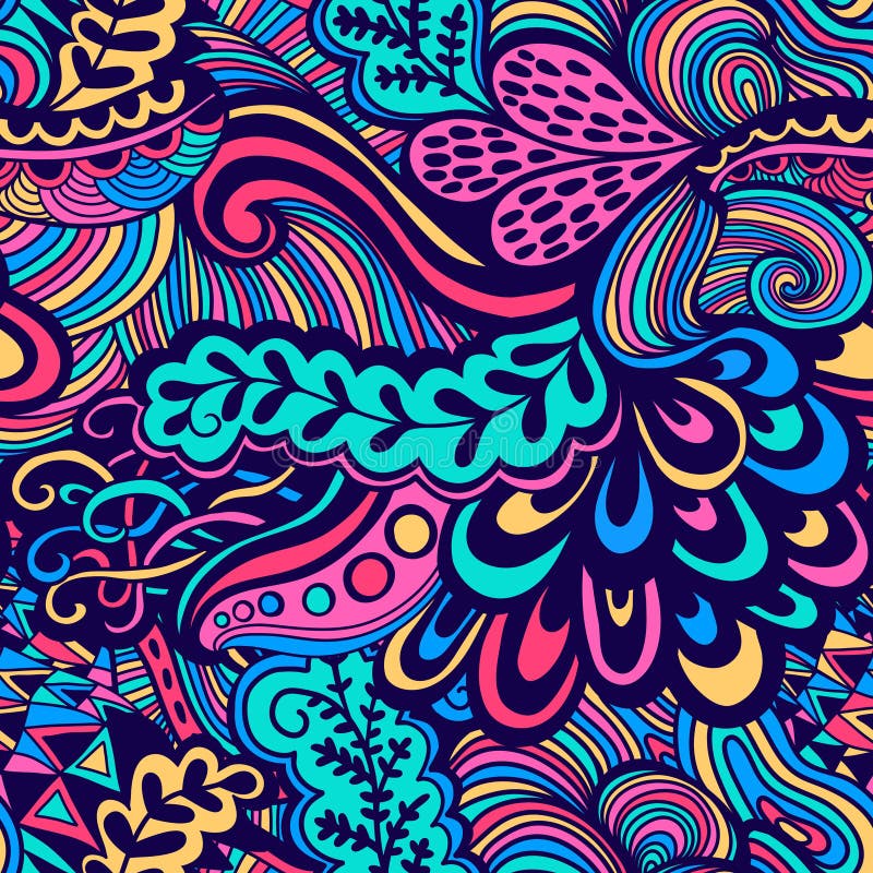 Vector seamless texture with abstract flowers. Endless background. Ethnic seamless pattern. Vector backdrop. Bright pattern. Summer template. Use for wallpaper,pattern fills, web page background. Vector abstract seamless pattern vectors