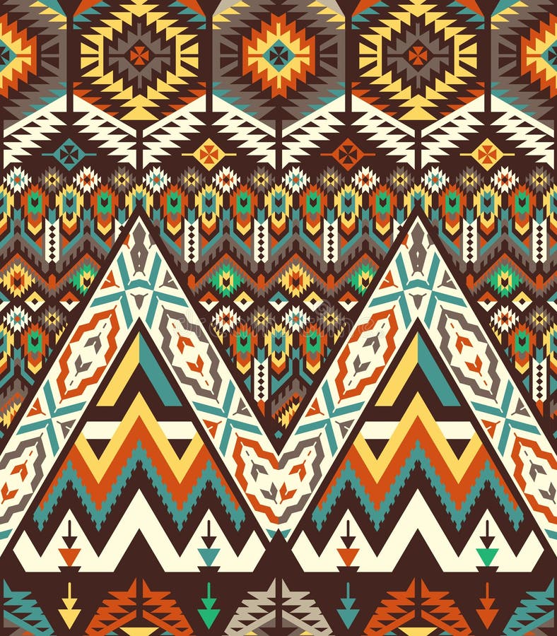 Vector Seamless Tribal Pattern Stock Vector - Illustration of african ...