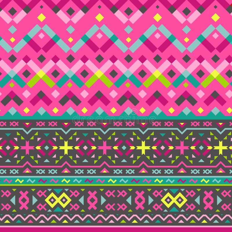 Vector Seamless Tribal Pattern Stock Vector - Illustration of african ...